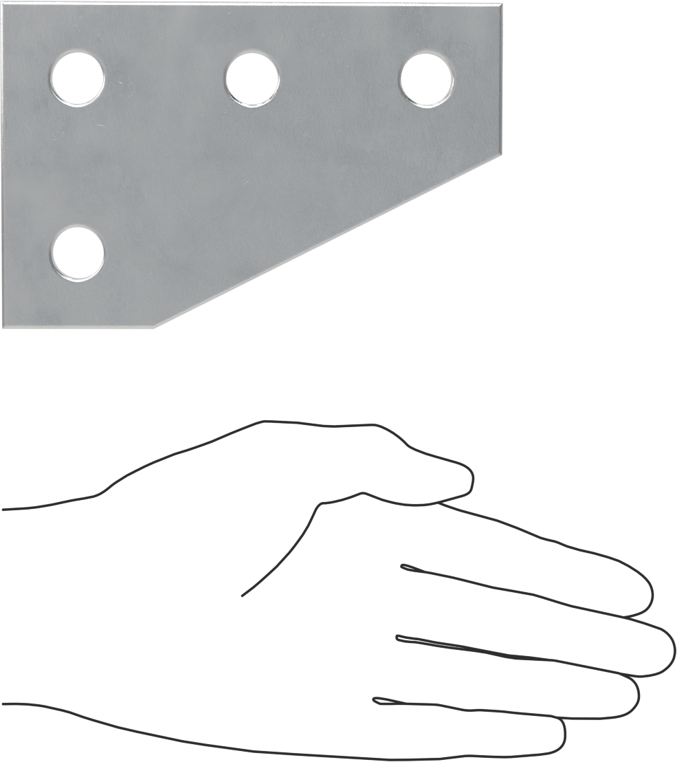 Strut Kanalı Braketi, Dirsek, Alüminyum, 5-3/8" Uzunluk
