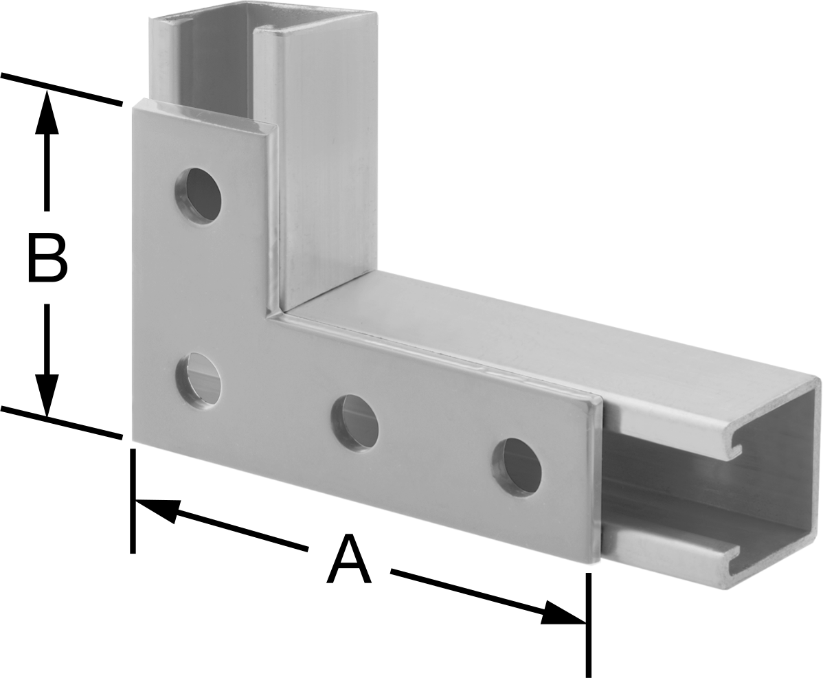 Strut Kanalı Braketi, Dirsek, 316 Paslanmaz Çelik, 5-3/8" Uzunluk