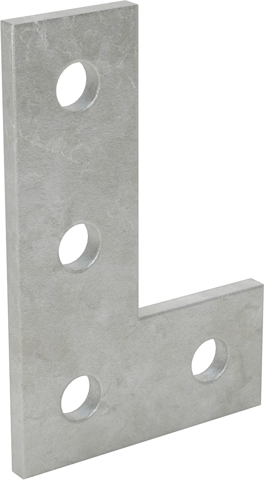 Strut Kanalı Braketi, Dirsek, Galvanizli Çelik, 5-3/8" x 3-1/2"