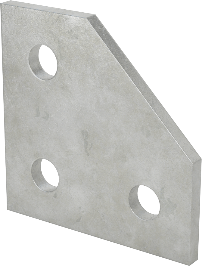 Strut Kanalı Braketi, Dirsek, Galvanizli Çelik, 3-1/2" Uzunluk