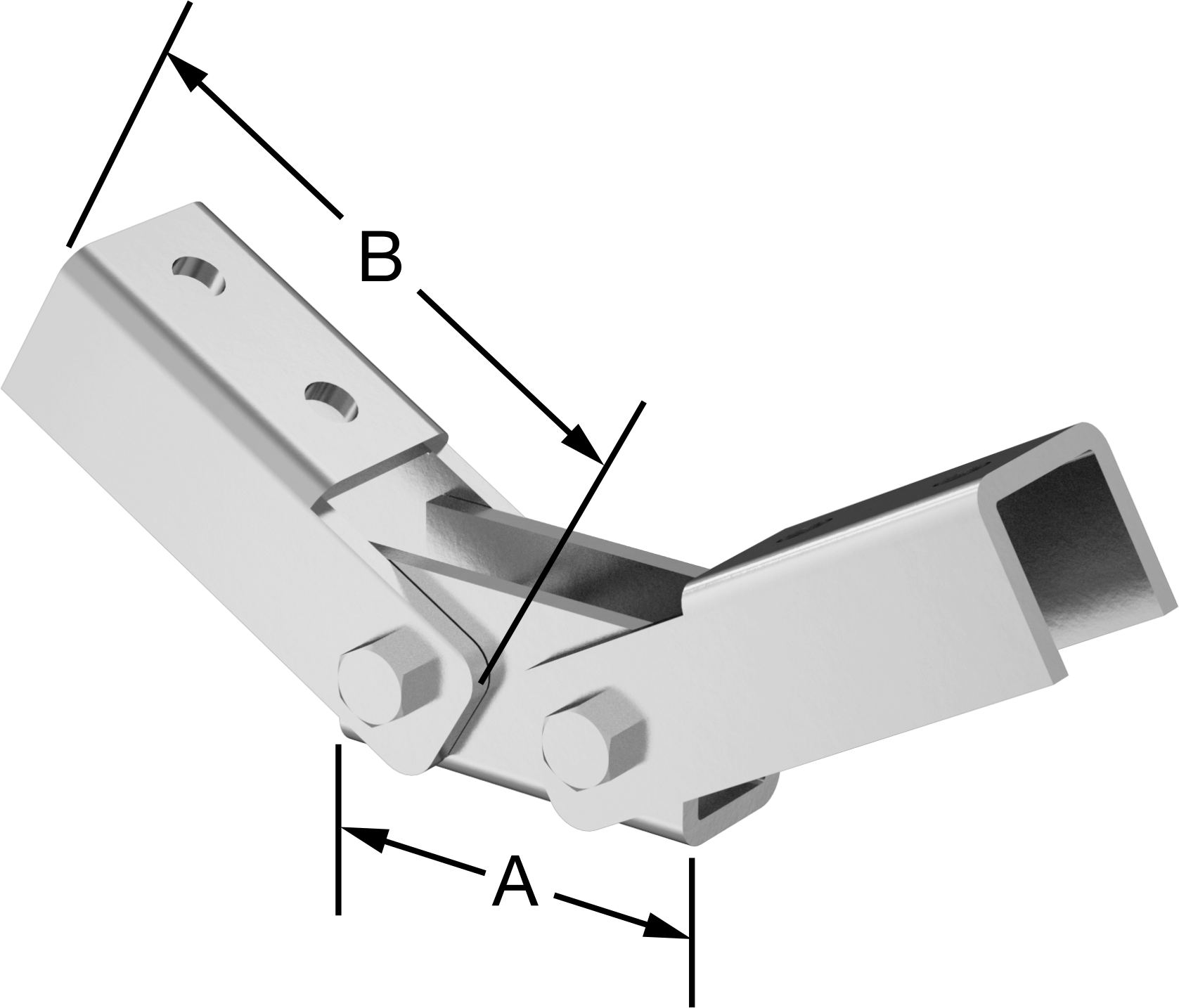 Strut Kanalı Pivotu, Galvanizli Çelik, 4" Uzunluk