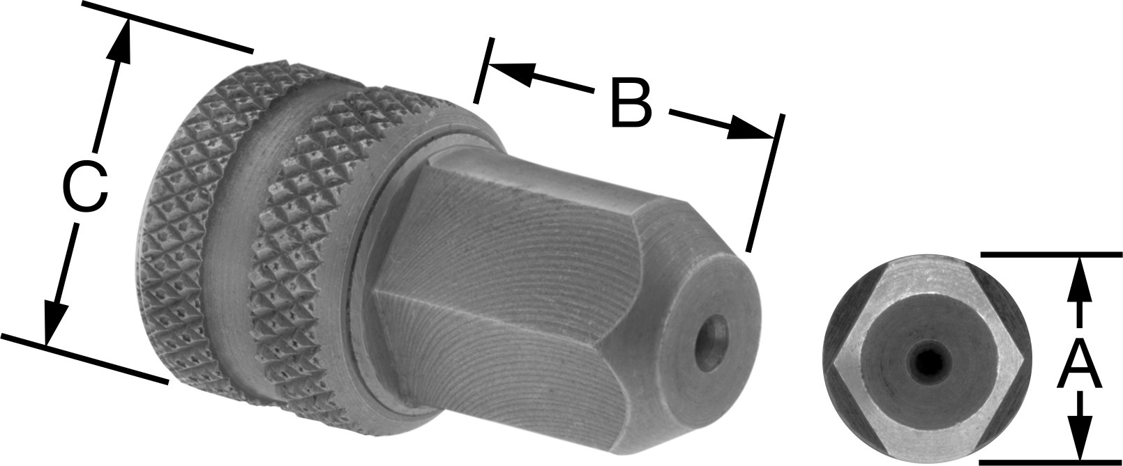 Plastikler için Döküm Yer Belirleme Pimi, 5/16“ Çap x 1/2” Yüksek Elmas Başlık