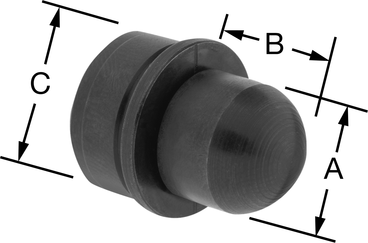 Yüzer Yerleştirme Pimi, 1/4“ Çap x 9/32” Yüksek Yuvarlak Baş