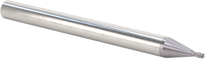 Çelik ve Paslanmaz Çelik için Spiral Freze Ucu, 1/32" Kesme Çapı, 4 Yiv