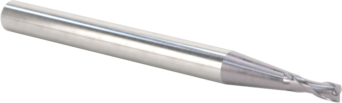 Çelik ve Paslanmaz Çelik için Spiral Freze Ucu, 1/16" Kesme Çapı, 2 Yivli