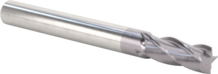 Çelik ve Paslanmaz Çelik için Spiral Freze Ucu, 1/4" Kesme Çapı, 5/8" Kesme Uzunluğu, 4 Yiv