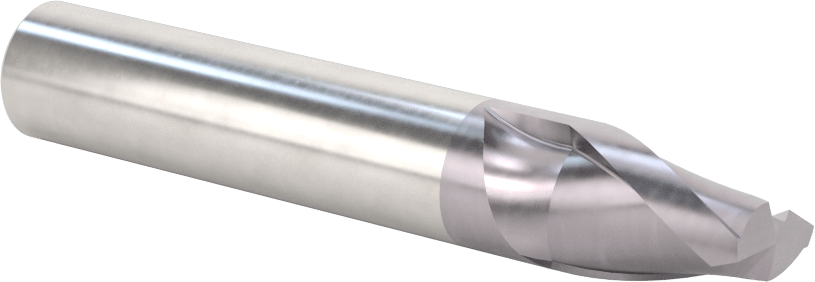 Çelik ve Paslanmaz Çelik için Spiral Freze Ucu, 1/2" Kesme Çapı, 2 Yivli