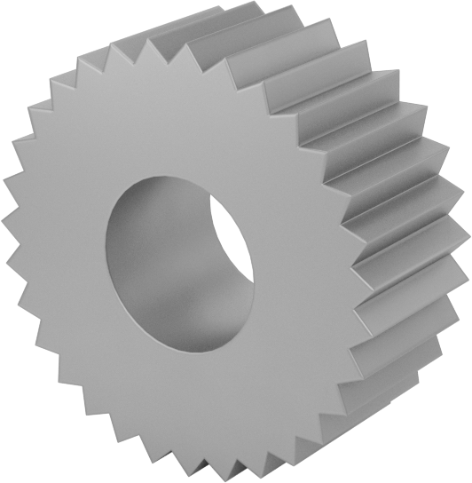 Düz Desenli M1 Yüksek Hızlı Takım Çeliği Tırtıl, Orta Kaplama için, 5/8" Çap, 1/4" Geniş Yüz