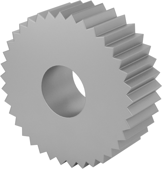 Düz Desenli M1 Yüksek Hızlı Takım Çeliği Tırtıl, Orta Kaplama için, 3/4 inç Çap, 1/4" Geniş Yüz