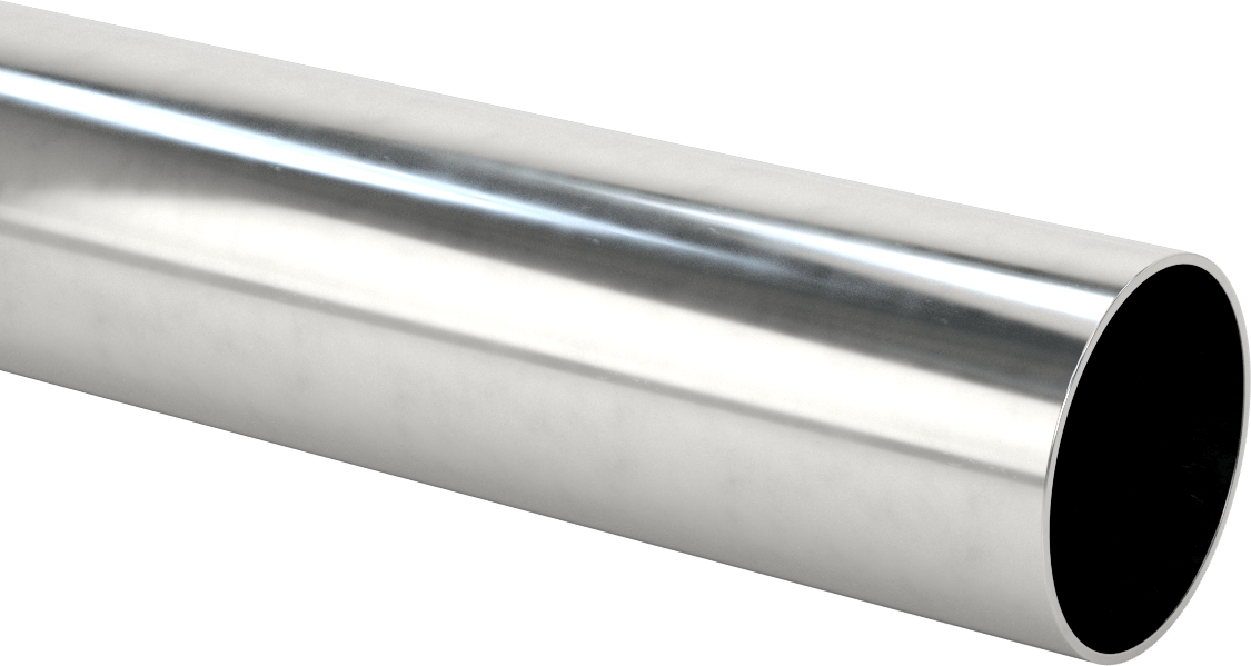 Sertifikalı Paslanmaz Çelik Boru, Yüksek Parlaklık, 2-1/2" OD, 2.37" ID, 20 RA Pürüzsüz İç Yüzey