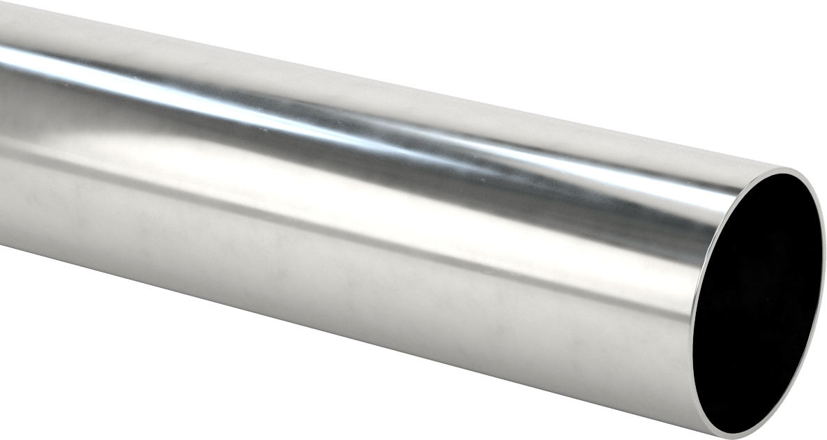 Sertifikalı Paslanmaz Çelik Boru, Yüksek Parlaklık, 3" OD, 2.87" ID, 15RA Pürüzsüz İç Yüzey
