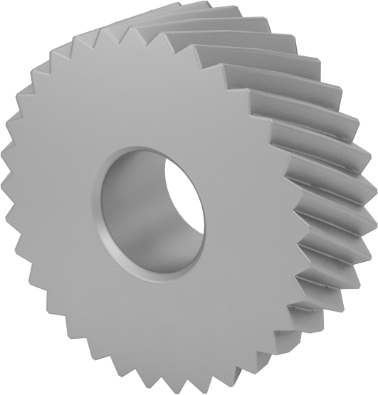 Sağ Taraf Spiral M1 Yüksek Hızlı Takım Çeliği Tırtıl, İnce Yüzey için, 3/4 inç Çap, 1/4" Geniş Yüz