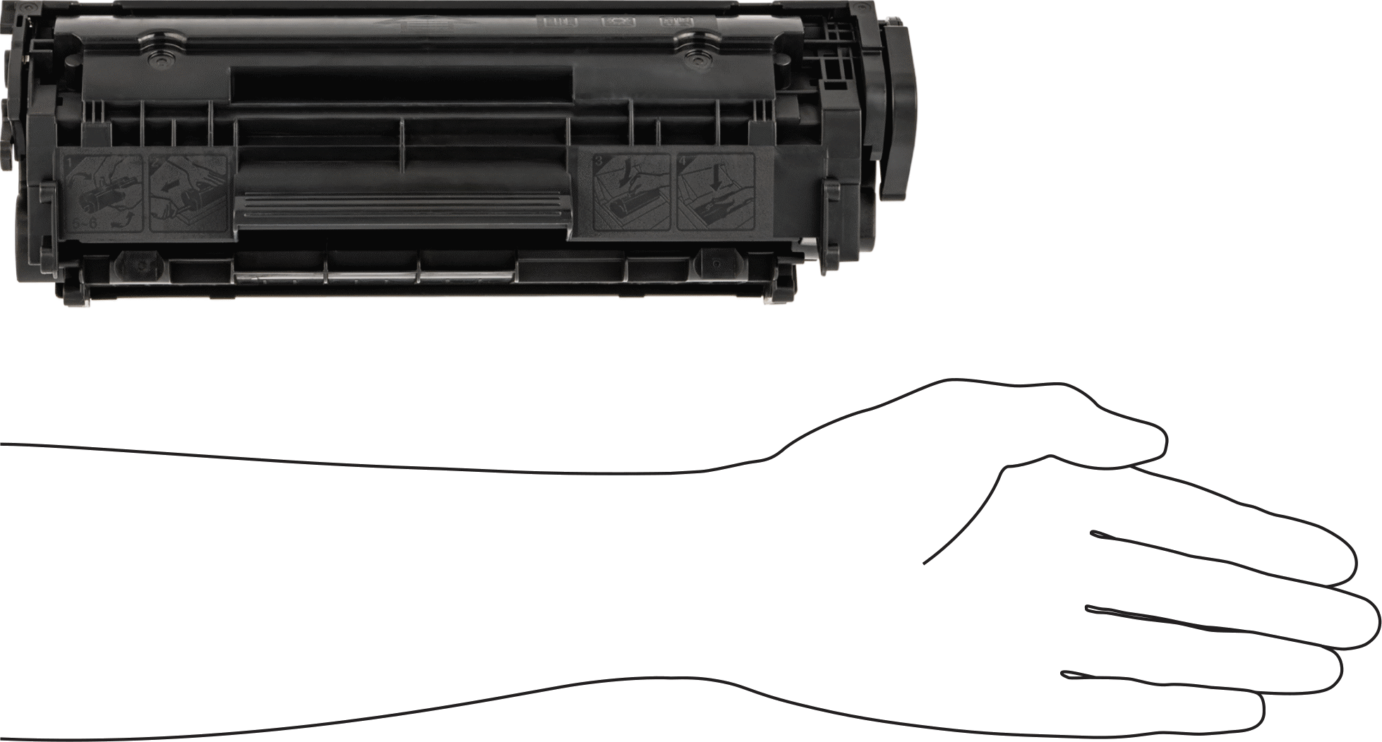 Lazer Yazıcı Toner Kartuşu, Yeniden Üretilmiş Hewlett Packard Serisi hp 12A, Siyah