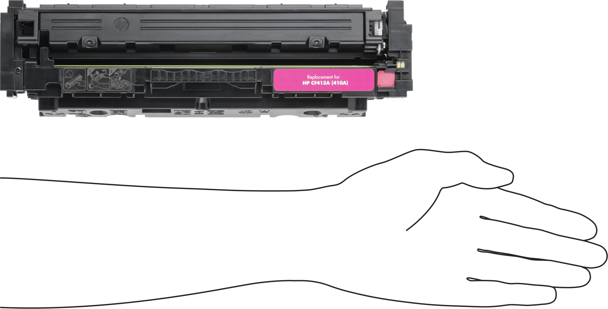Lazer Yazıcı Toner Kartuşu, Yeniden Üretilmiş Hewlett Packard hp410A, Macenta
