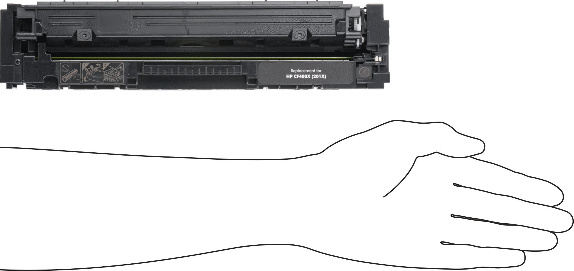 Lazer Yazıcı Toner Kartuşu, Yeniden Üretilmiş Hewlett Packard Serisi hp201x, Siyah