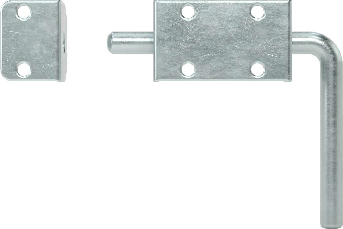 Kaldır-Bırak Namlu Kayar Cıvata Mandalı, Kolay Tutuş, Çinko Kaplı Çelik, 3“ Genişlik x 1-3/4” Yükseklik