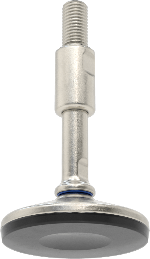 Dişli Saplamalı Sıhhi Döner Seviyeleme Montajı, 3/4"-10 Diş Boyutu, 4-1/8" Taban Çapı, 7-1/4" Toplam Yükseklik