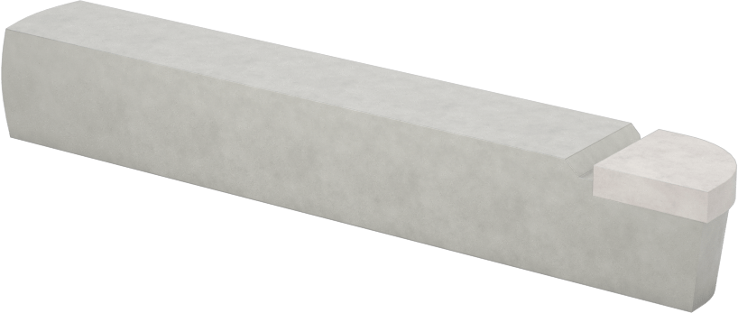 Eğri Kesme Torna Takımı, Dışbükey, 3/8" Yarıçap, C2 Karbür