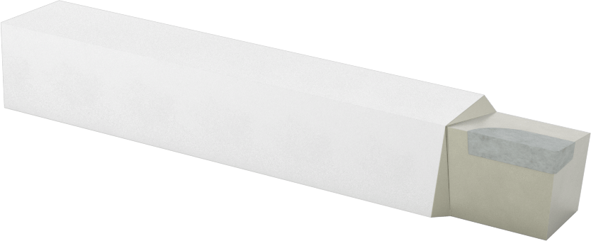 Karbür Uçlu Torna Takımı, C2 Karbür, Alet Ucu Kodu AL-8, 1/2“ x 1/2” Şaft