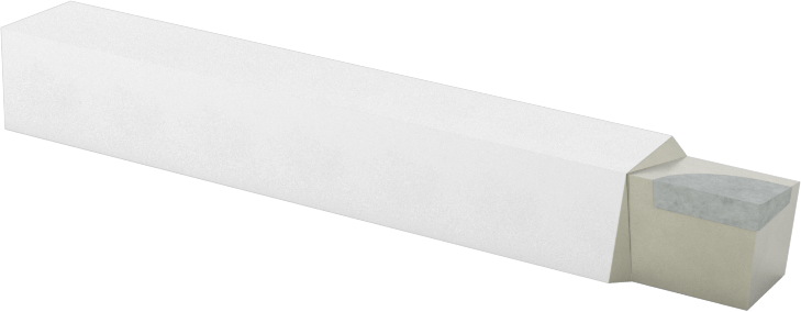 Karbür Uçlu Torna Takımı, C6 Karbür, Alet Ucu Kodu AL-4, 1/4“ x 1/4” Şaft