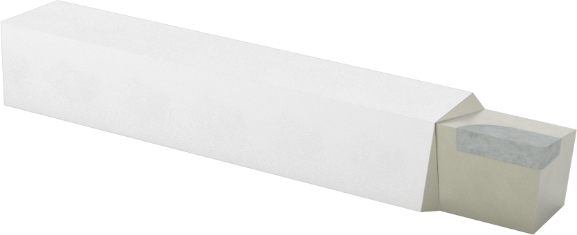 Karbür Uçlu Torna Takımı, C6 Karbür, Alet Ucu Kodu AL-8, 1/2“ x 1/2” Şaft