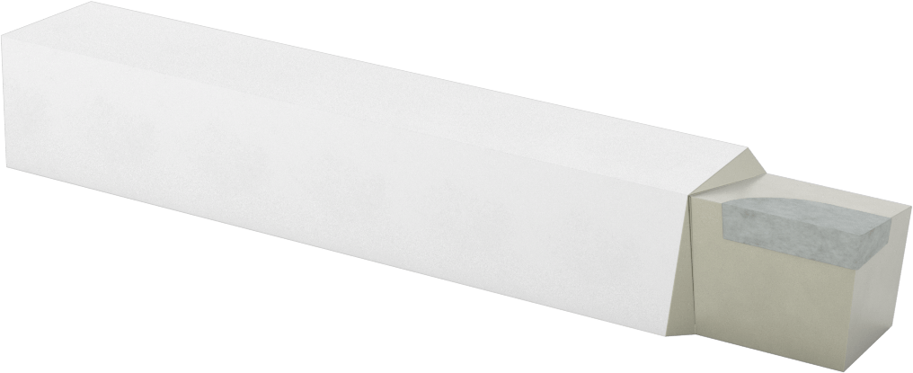 Karbür Uçlu Torna Takımı, C2 Karbür, Alet Ucu Kodu AL-16, 1“ Genişlik x 1” Yükseklik Şaft