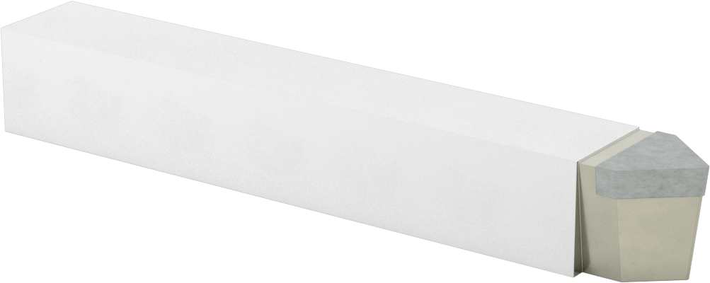 Karbür Uçlu Torna Takımı, C2 Karbür, Alet Ucu Kodu D-16, 1“ Genişlik x 1” Yükseklik Şaft