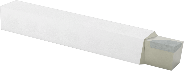 Karbür Uçlu Torna Takımı, Mikro Taneli Karbür, Uç Kodu AL-4, 1/4“ x 1/4” Şaft