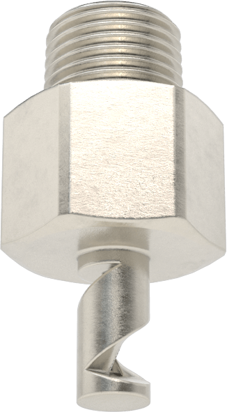 Yüksek Hacimli Tıkanmaya Dayanıklı Sisleme Nozulu, 316 Paslanmaz Çelik, 1/8 NPT Erkek, 10 PSI'da 16,2 gph