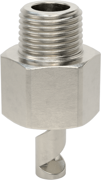 Yüksek Hacimli Tıkanmaya Dayanıklı Sisleme Nozulu, 316 Paslanmaz Çelik, 1/8 NPT Erkek, 10 PSI'da 22,8 gph