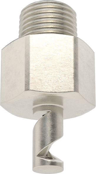 Yüksek Hacimli Tıkanmaya Dayanıklı Sisleme Nozulu, 316 Paslanmaz Çelik, 1/8 NPT Erkek, 10 PSI'da 22,8 gph