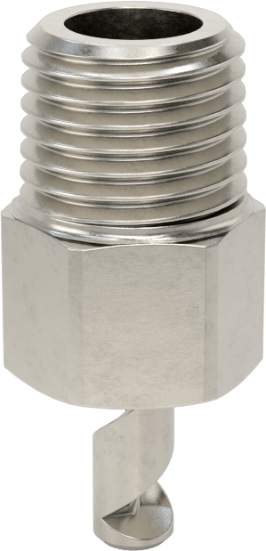 Yüksek Hacimli Tıkanmaya Dayanıklı Sisleme Nozulu, 316 Paslanmaz Çelik, 1/4 NPT Erkek, 10 PSI'da 8,4 gph