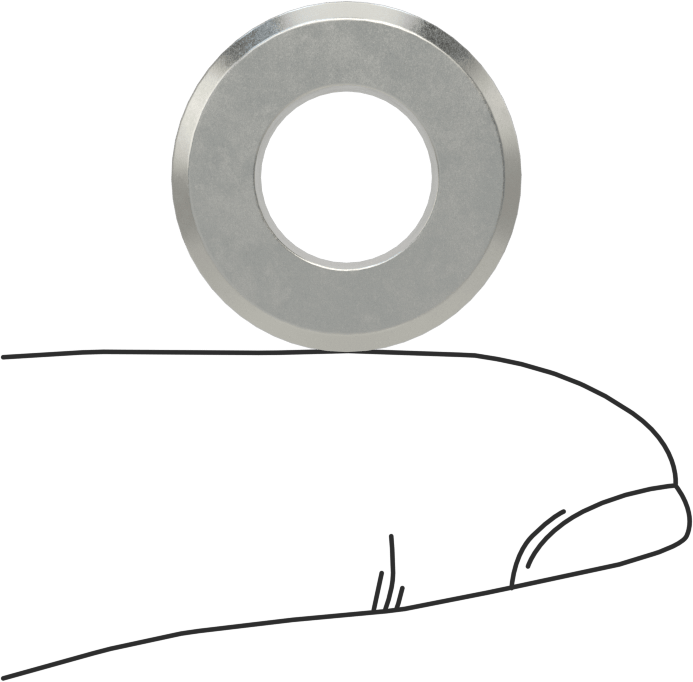 Yumuşak Metal ve Ahşap için Matkap Burcu, 0.3906" ID, 3/4" OD, 1/2" Uzunluk