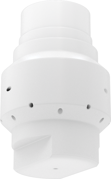 PTFE Plastik Dönen Tank Yıkama Nozulu, 3/4 NPT Dişi, 20 PSI'da 16 gpm, 0,08" Delik Çapı