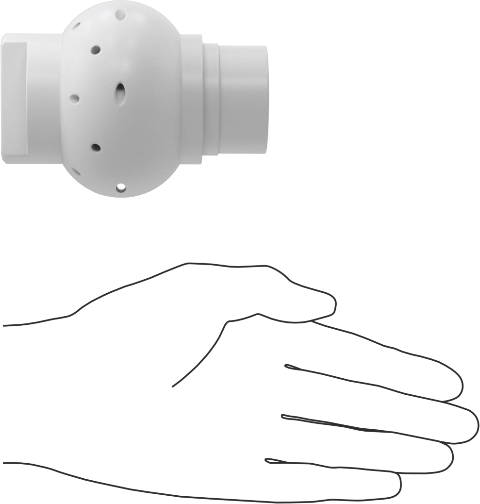 PTFE Plastik Dönen Tank Yıkama Nozulu, 1 NPT Dişi, 20 PSI'da 33 gpm, 0,15" Delik Çapı