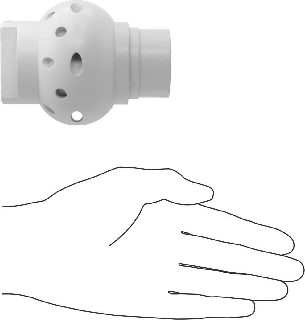 PTFE Plastik Dönen Tank Yıkama Nozulu, 1 NPT Dişi, 20 PSI'da 49,5 gpm, 0,28" Delik Çapı