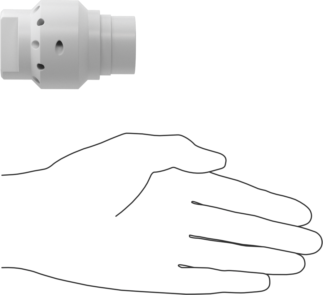PTFE Plastik Dönen Tank Yıkama Nozulu, 3/4 NPT Dişi, 20 PSI'da 32 gpm, 0,18 inç Delik Çapı