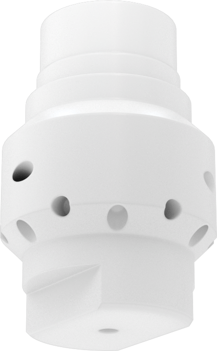 PTFE Plastik Dönen Tank Yıkama Nozulu, 3/4 NPT Dişi, 20 PSI'da 32 gpm, 0,18 inç Delik Çapı