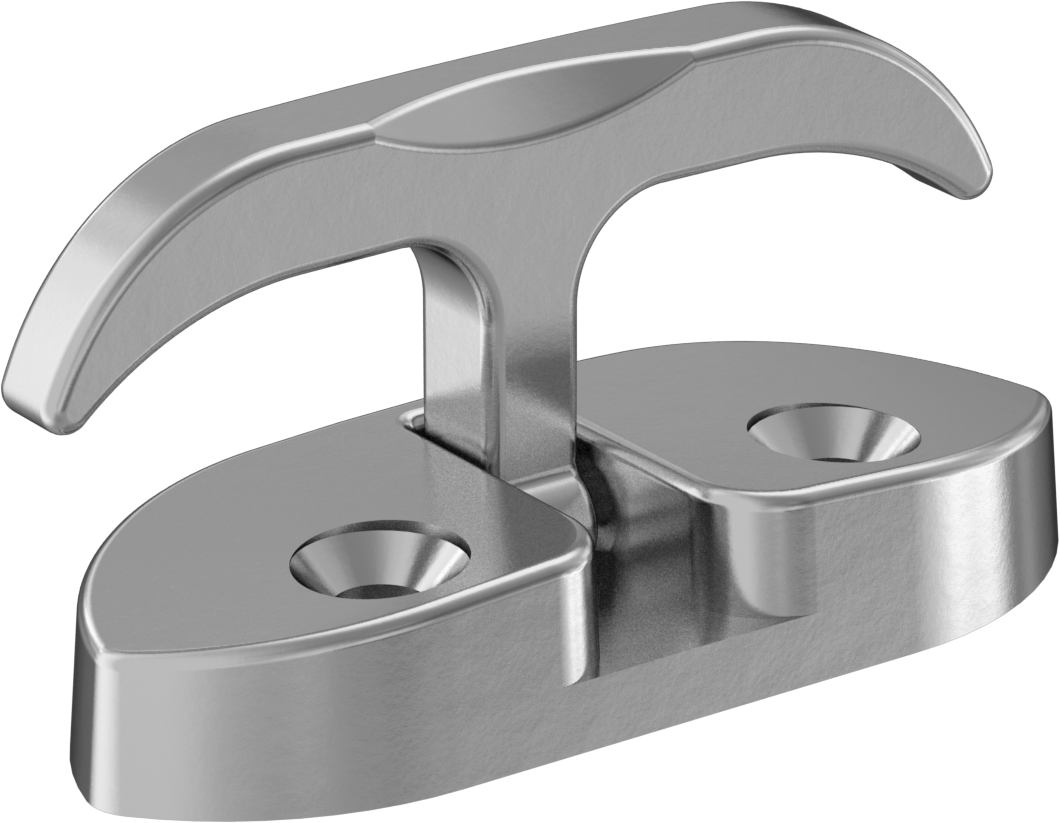 Sarmalı Halat Kelepçesi, 1/2" Çaplı Halat, 316 Paslanmaz Çelik, 2-1/2" Uzunluk, 1-3/8" Toplam Yükseklik