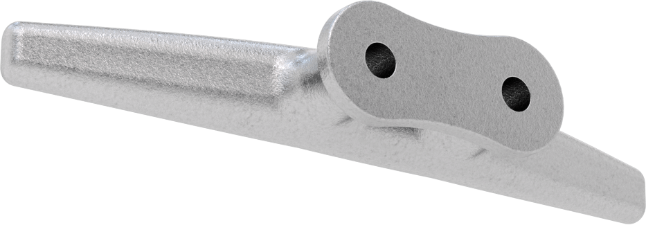 Sarmalı Halat Kelepçesi, 5/8" Halat Çapı için, 8" Uzunluk, Galvanizli Demir