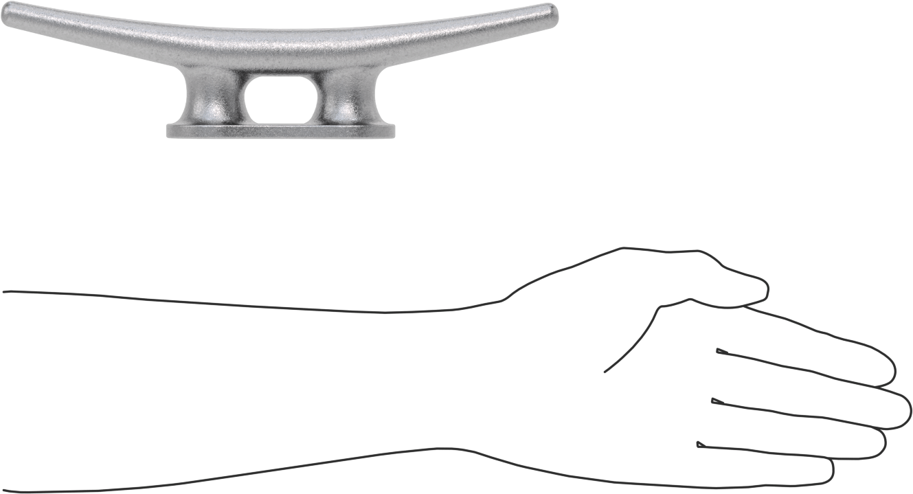 Sarmalı Halat Kelepçesi, 3/4" Halat Çapı için, 10" Uzunluk, Galvanizli Demir