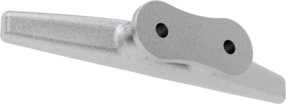 Sarmalı Halat Kelepçesi, 3/4" Halat Çapı için, 10" Uzunluk, Galvanizli Demir