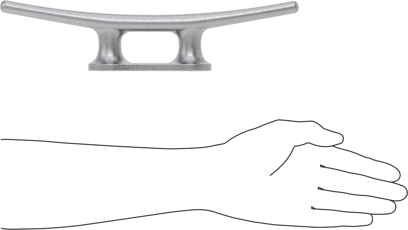 Sarmalı Halat Kelepçesi, 3/4" Halat Çapı için, 12" Uzunluk, Galvanizli Demir