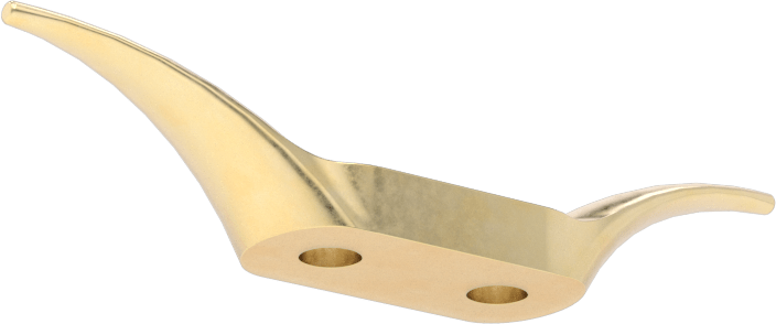 Sarmalı Halat Kelepçesi, 3/16" Halat Çapı için, Pirinç, 2-1/2" Uzunluk, 1/2" Toplam Yükseklik