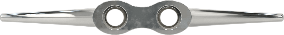 Sarmalı Halat Kelepçesi, 1/4" Halat Çapı için, 4-7/16" Uzunluk, Krom Kaplı Çinko