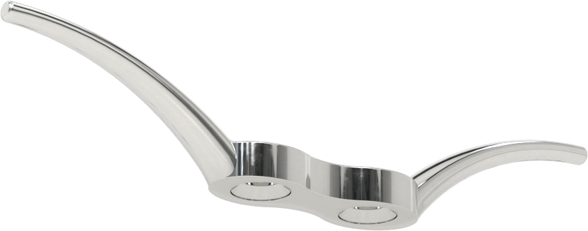 Sarmalı Halat Kelepçesi, 1/4" Halat Çapı için, 4-7/16" Uzunluk, Krom Kaplı Çinko