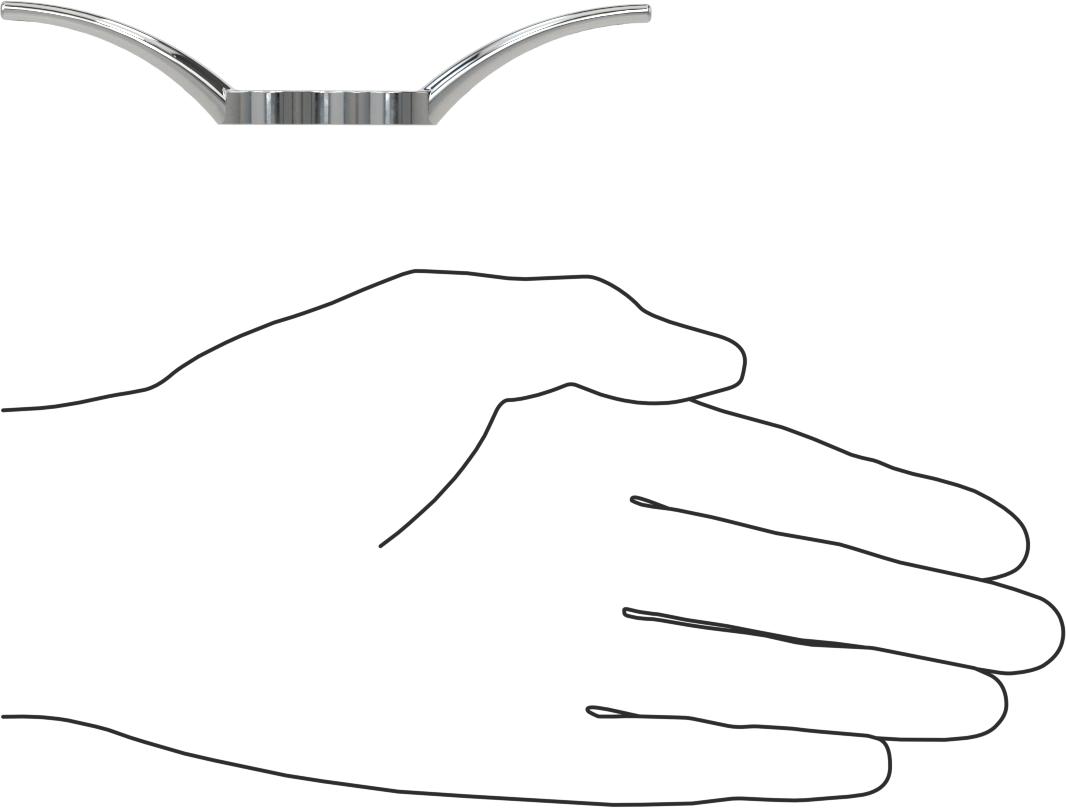 Sarmalı Halat Kelepçesi, 1/4" Halat Çapı için, 4-7/16" Uzunluk, Krom Kaplı Çinko