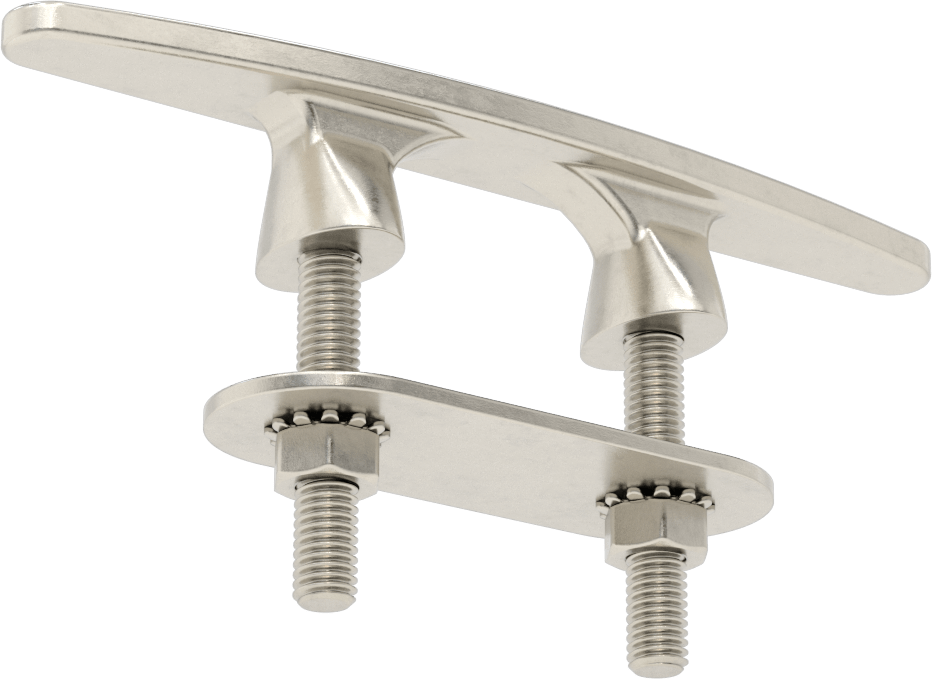 Sarmalı Halat Kelepçesi, 1/2" Halat Çapı için, 316 Paslanmaz Çelik, 8" Uzunluk, 1-3/8" Toplam Yükseklik