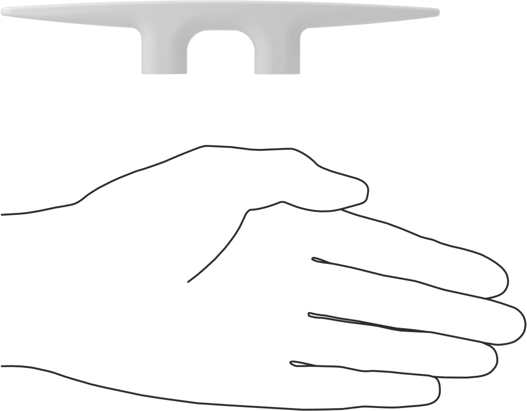Sarmalı Halat Kelepçesi, 3/8" Halat Çapı için, Naylon, 6-1/16" Uzunluk, Beyaz