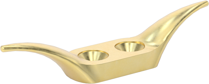 Sarmalı Halat Kelepçesi, 3/16" Halat Çapı için, Pirinç, 2-1/2" Uzunluk, 1/2" Toplam Yükseklik